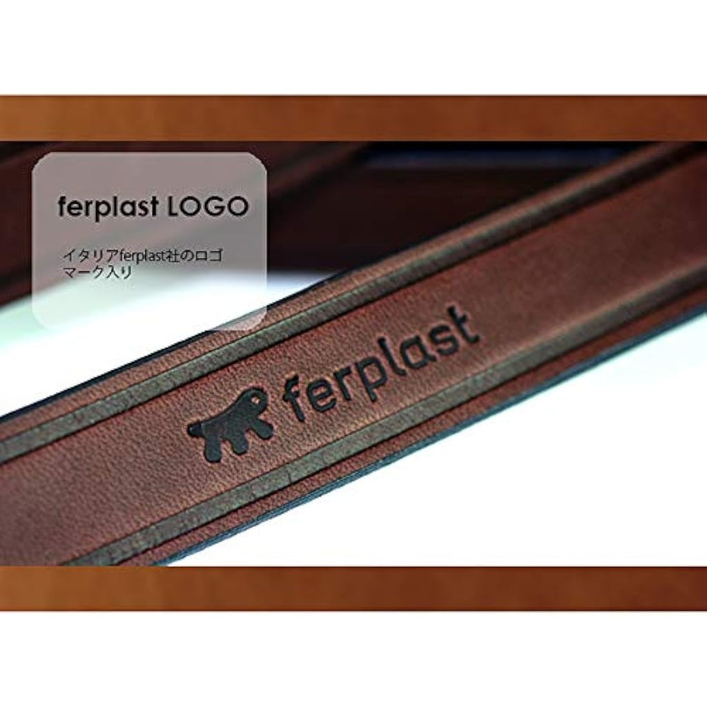 Ferplast VIP Bull Leather Dog Lead – Durable Training Leash, Brown