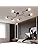 OYIPRO 6-Light Vintage Ceiling Chandelier – Black Metal E27 Light Fixture