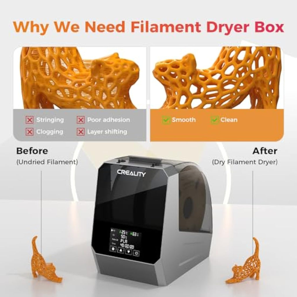 Creality Space PI Filament Dryer Plus | 360° Heating Dual Roll Box