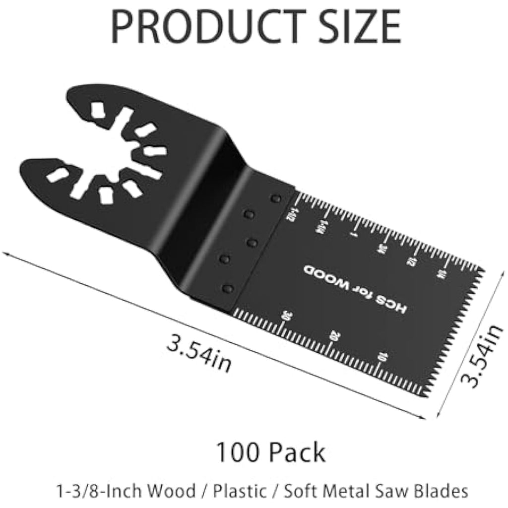 Meff-Mluk 100-Piece Oscillating Tool Blades for Wood and Plastic