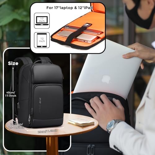 Jolof Store Expandable 17 Inch Laptop Backpack with USB Charging Port