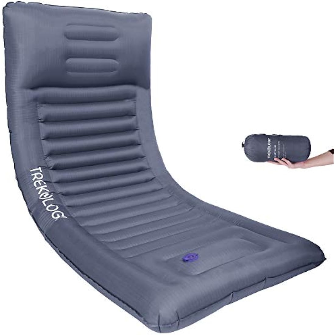 Trekology UL140 Inflatable Sleeping Pad with Built-in Foot Pump