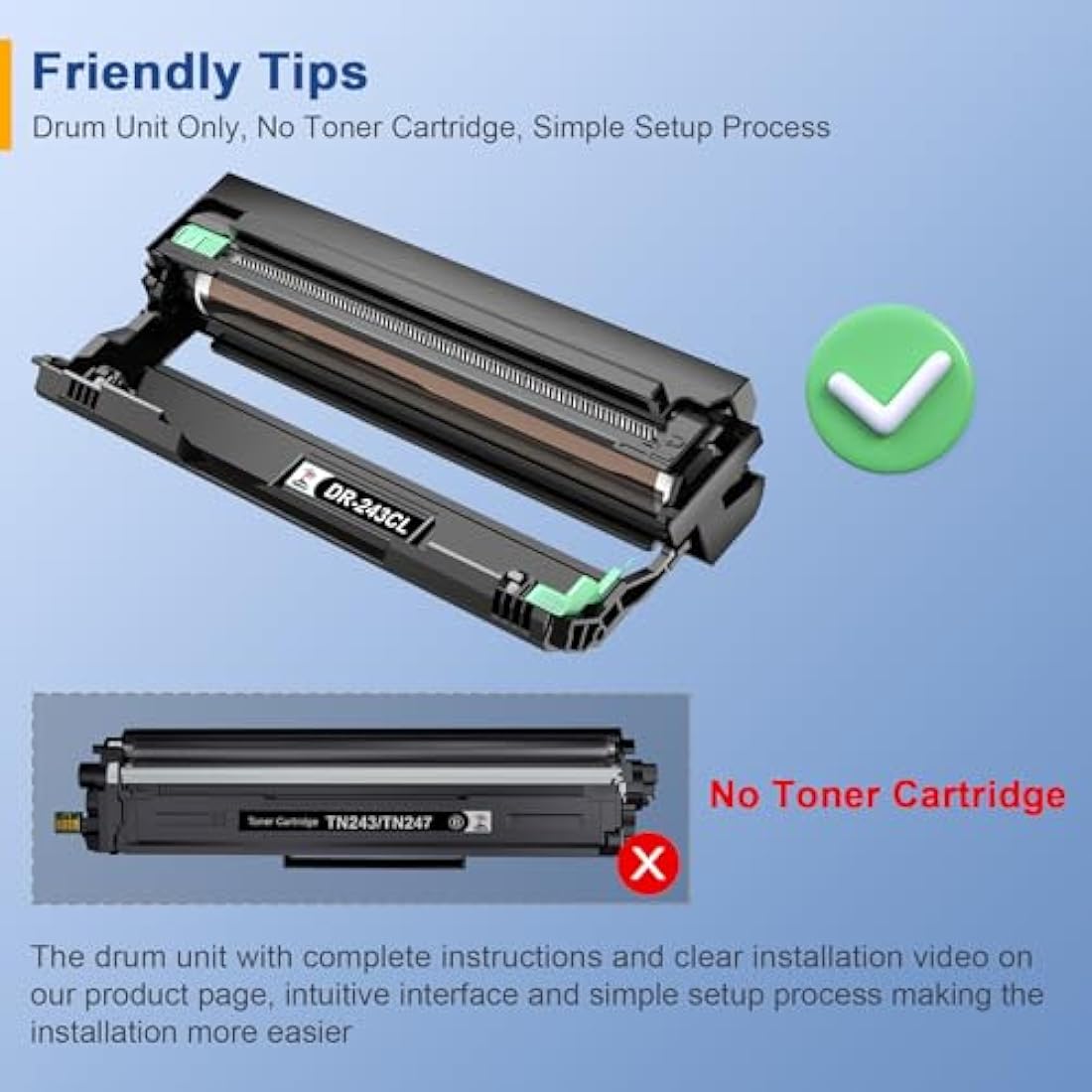 Palmtree DR-243CL Drum Unit 4-Pack for Brother MFC-L3770CDW DCP-L3550CDW