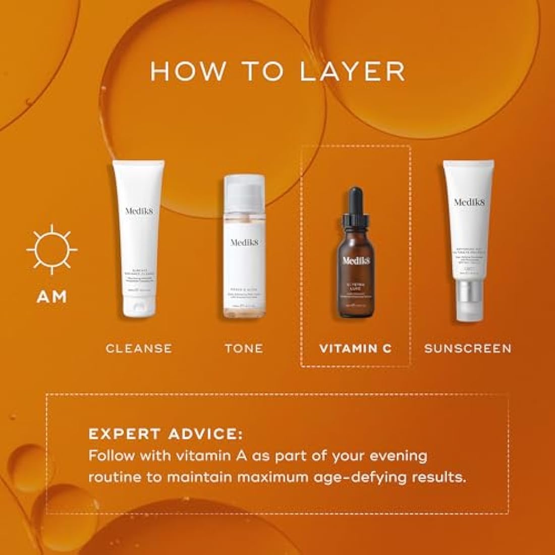 Medik8 C-Tetra Luxe | 14% Vitamin C Radiance Serum with Squalane – 30ml