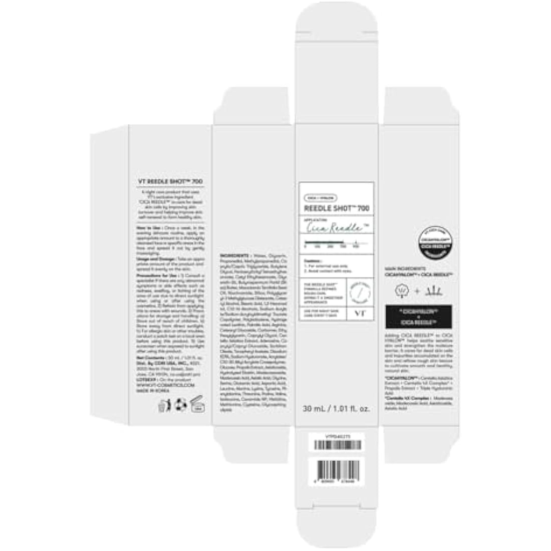 VT COSMETICS CICA Reedle Shot 700 - Microneedling Pore Serum (30ml)