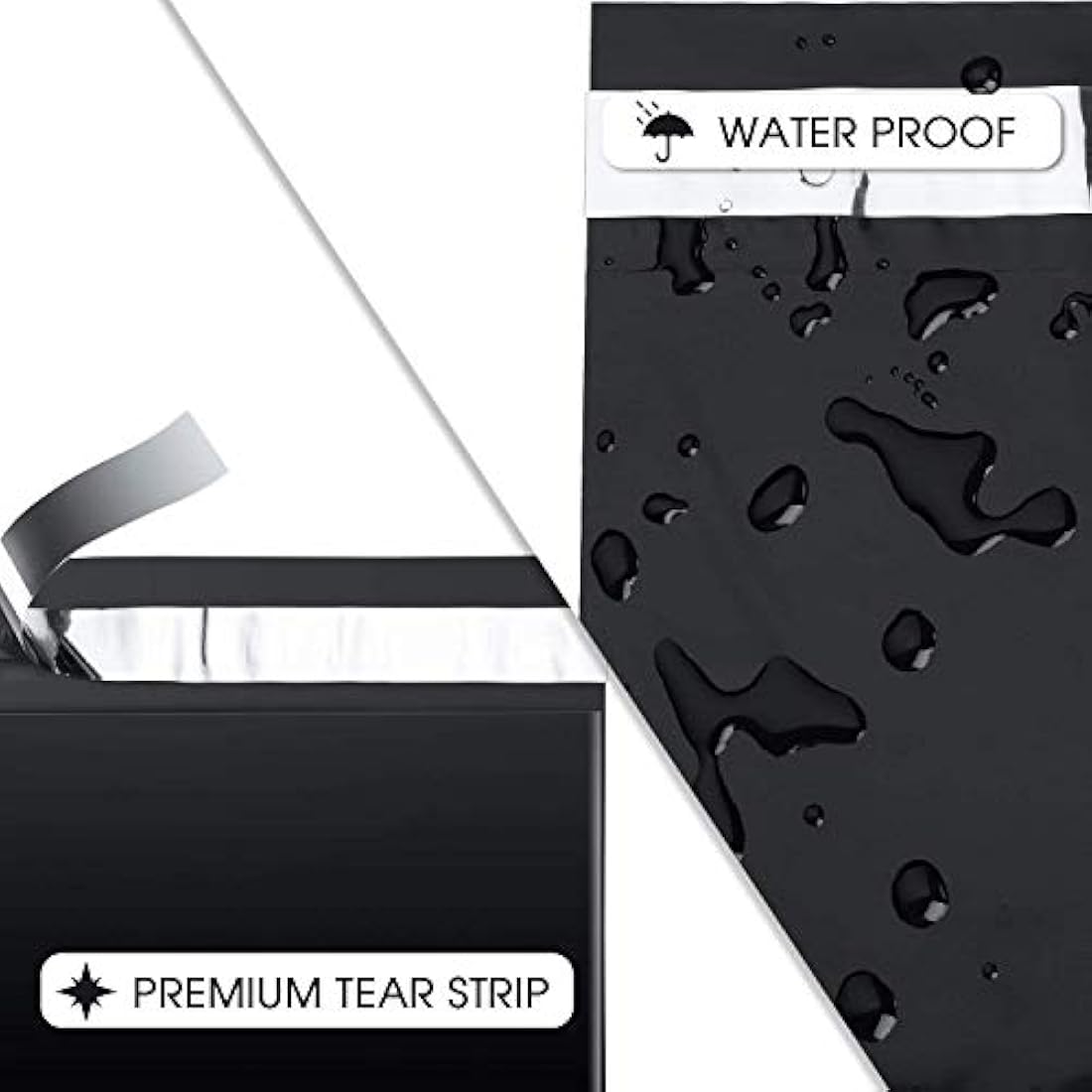 Switory Black Poly Mailers | 12x16 Inch Self-Sealing Shipping Bags - 100 Pack
