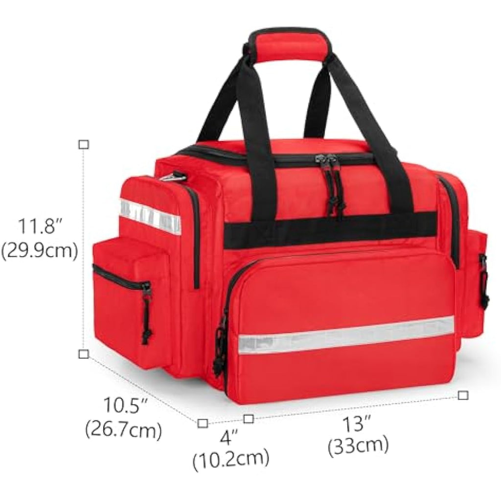 Damero Large Medical Trauma Bag – Professional First Responder Bag, Red