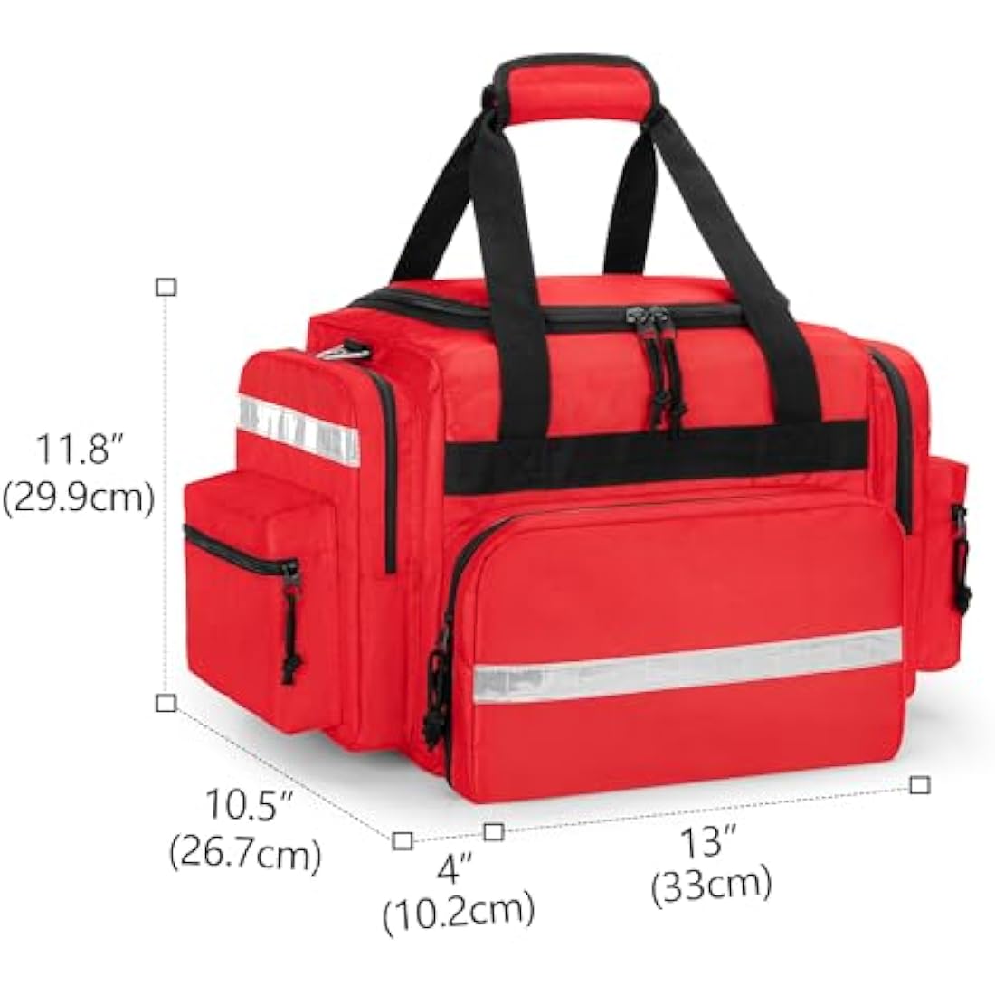Damero Large Medical Trauma Bag – Professional First Responder Bag, Red