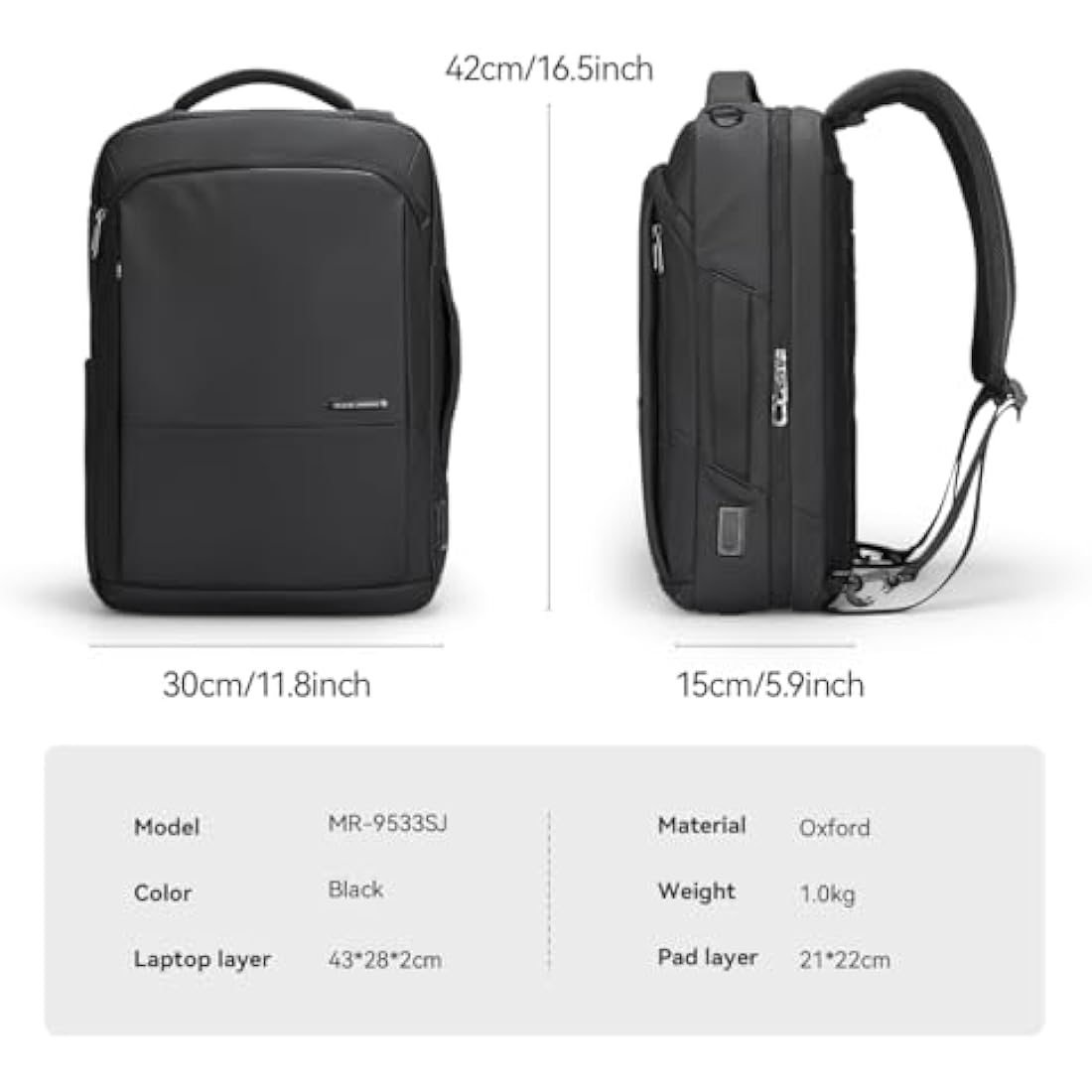 Mark Ryden 3-in-1 Laptop Backpack | 15.6 Inch Waterproof Business Bag