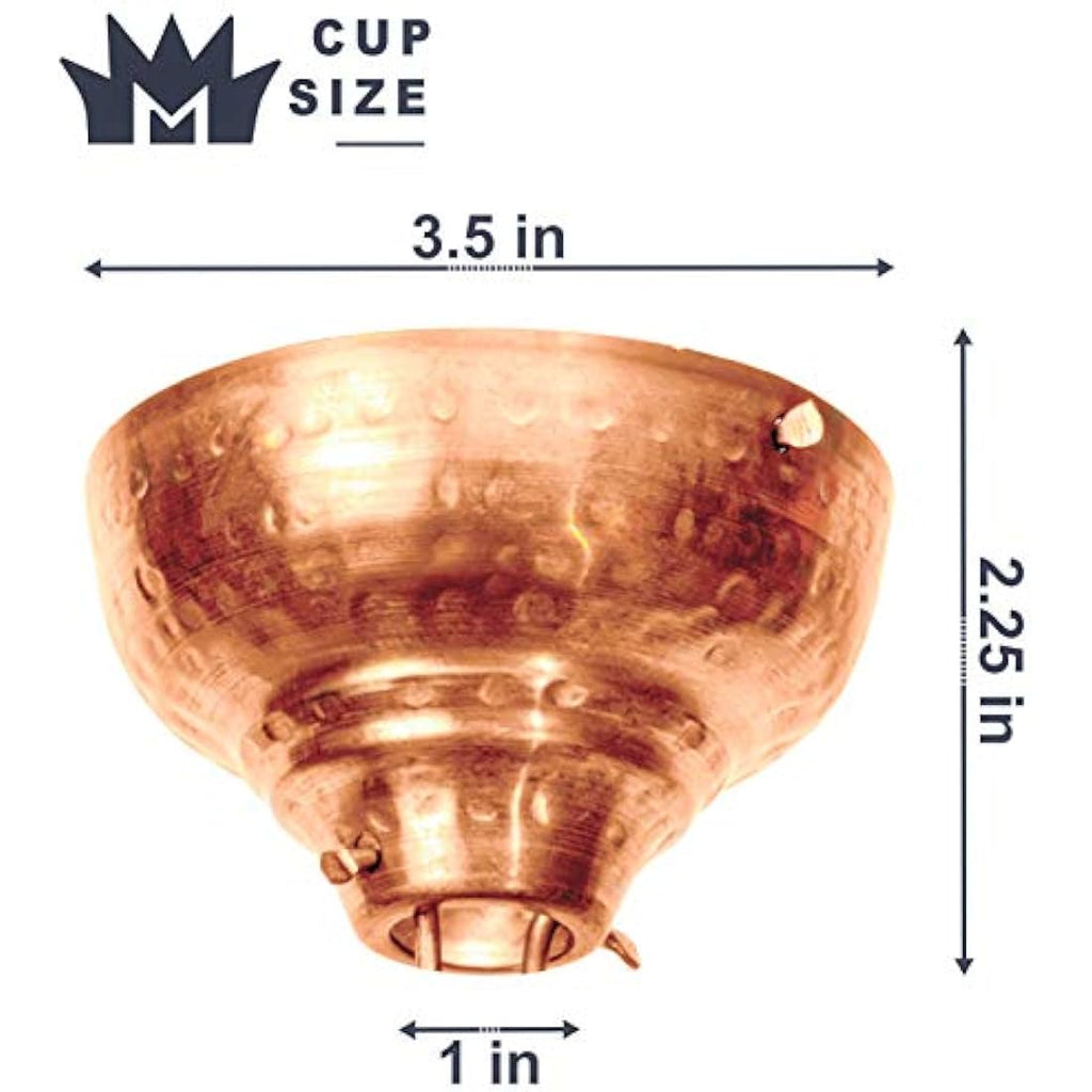 Monarch Pure Copper Eastern Hammered Cup Rain Chain – 8.5 Feet Length