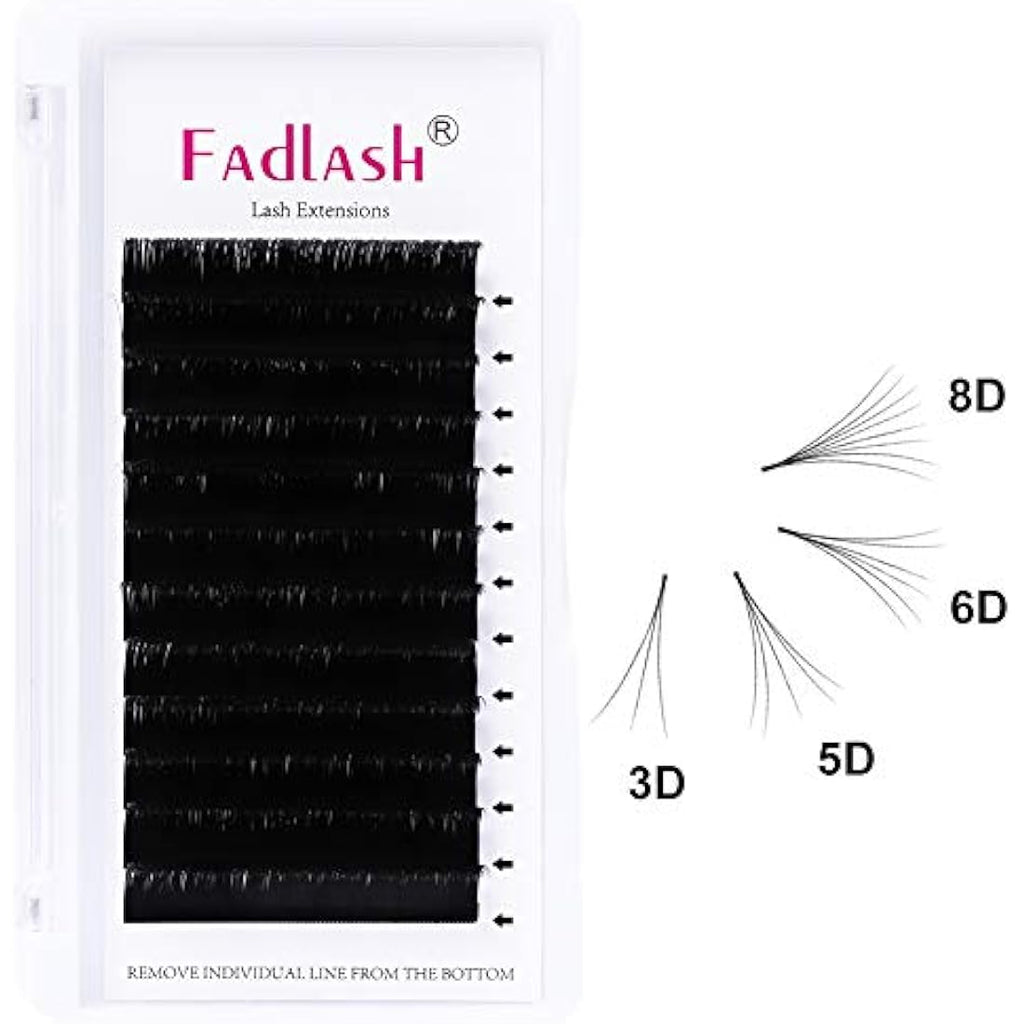 Fadlash Easy Fan Lashes – D Curl 0.07mm Silk Russian Volume Extensions
