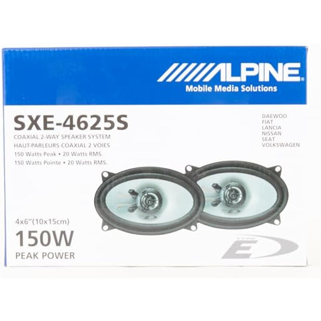 Alpine SXE-4625S Car Coaxial Speakers | 60W Passive Built-in Pair