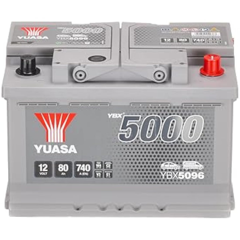 Yuasa YBX5096 12V 80Ah 740CCA Silver High Performance Car Battery