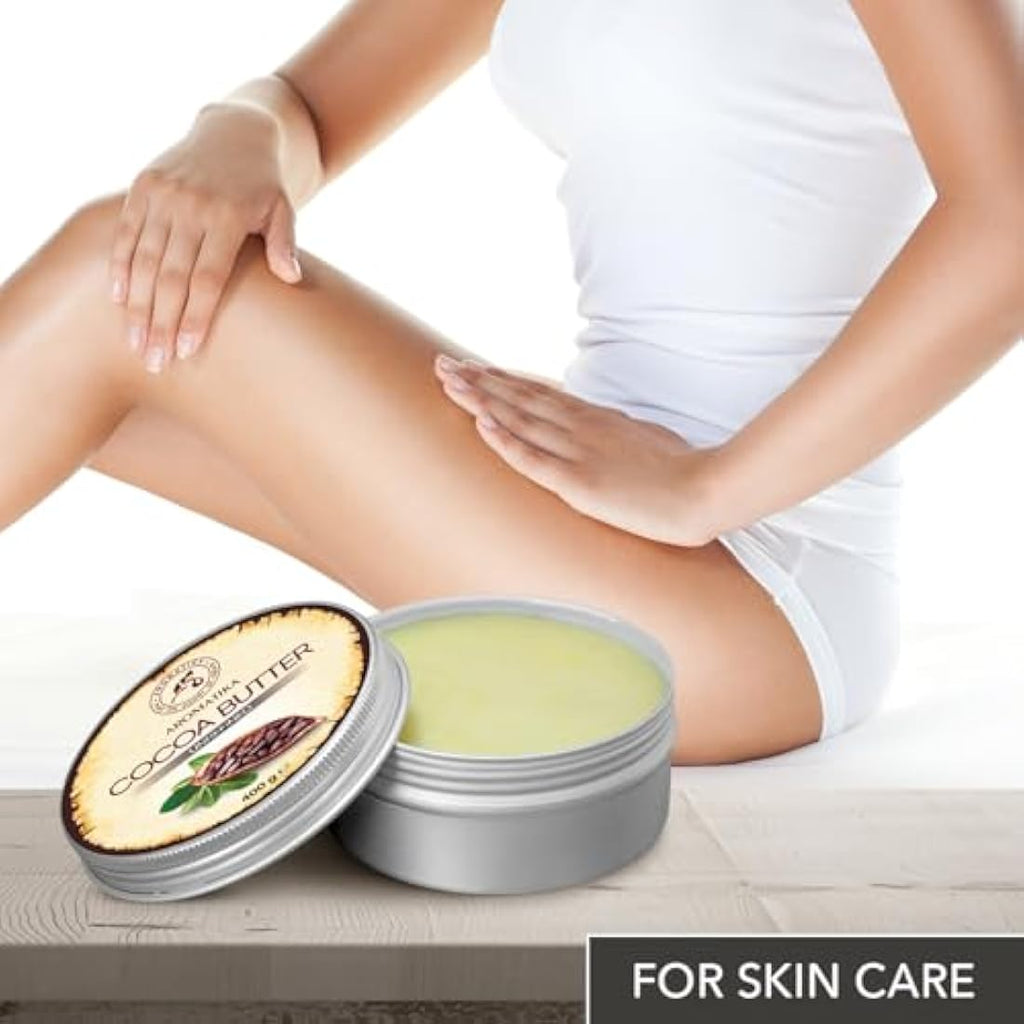 Unrefined Cocoa Butter – 400g Pure Natural Body Moisturizer