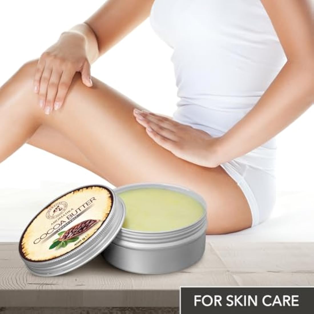 Unrefined Cocoa Butter – 400g Pure Natural Body Moisturizer