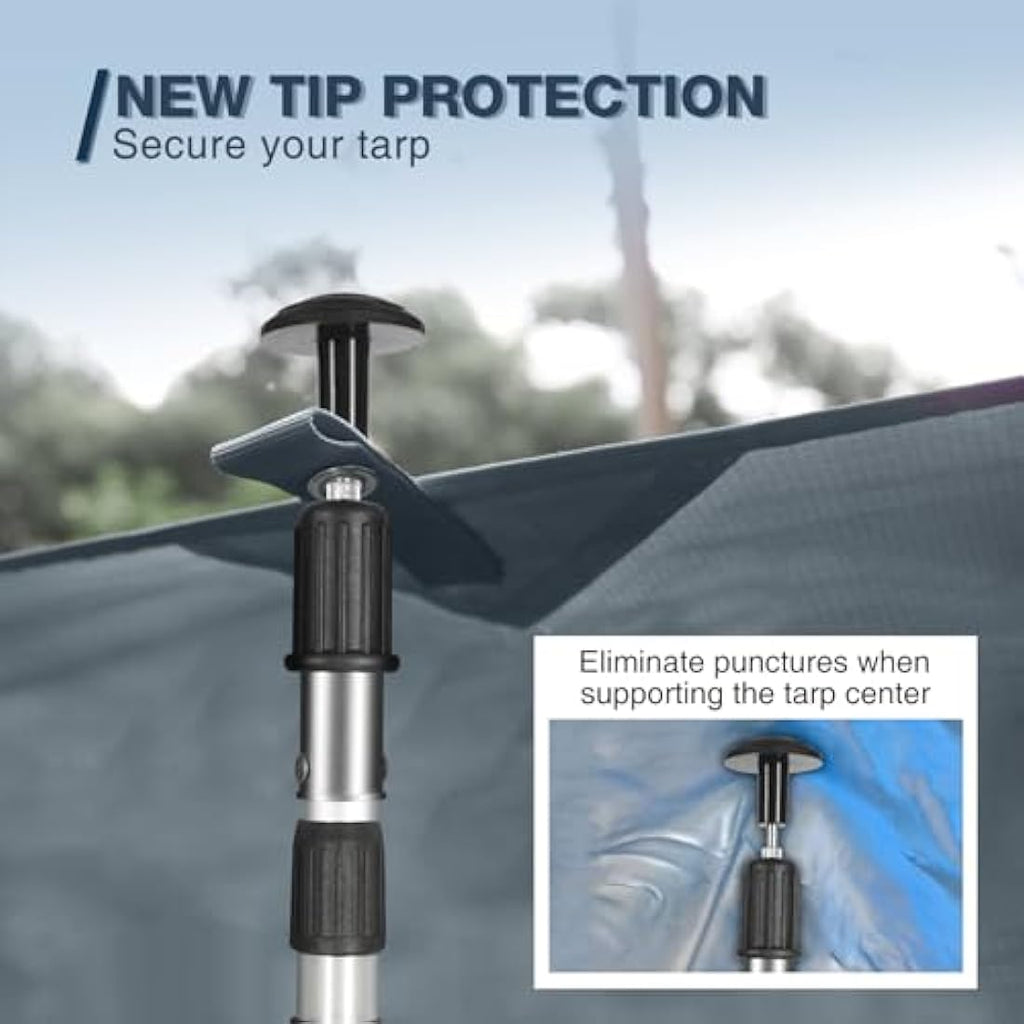 REDCAMP Adjustable Aluminum Tarp Poles – Telescopic Camping Tent Poles