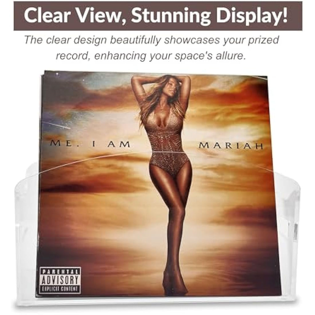 Meicloud Acrylic Vinyl Record Holder – Clear LP Storage Case with Handles