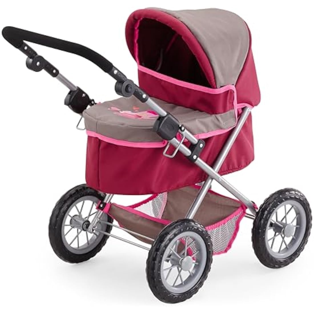 Bayer Design Trendy Dolls Pram – Foldable Stroller with Adjustable Handle