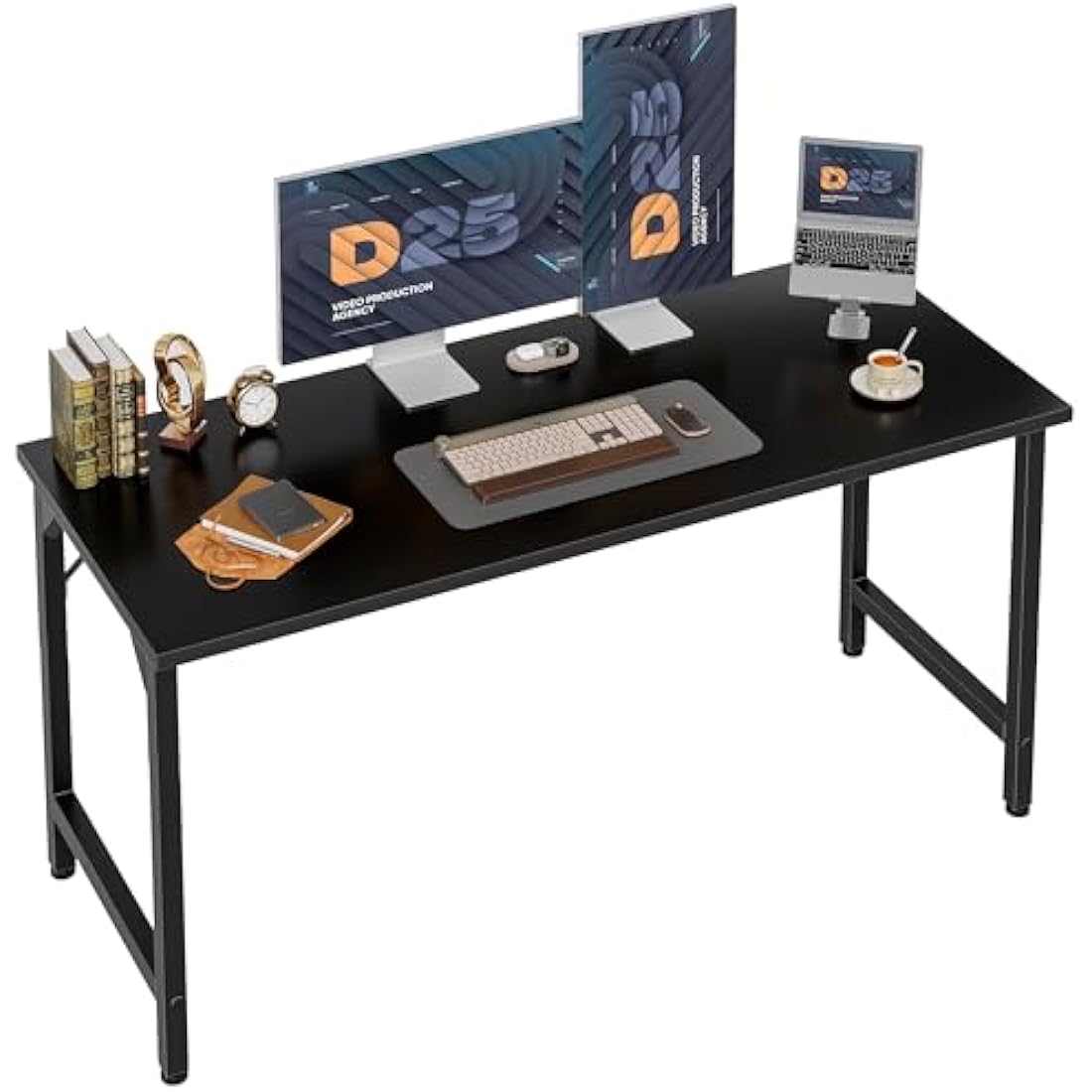Jolof Store 120cm Computer Desk – Modern Metal Gaming & Study Table, Black