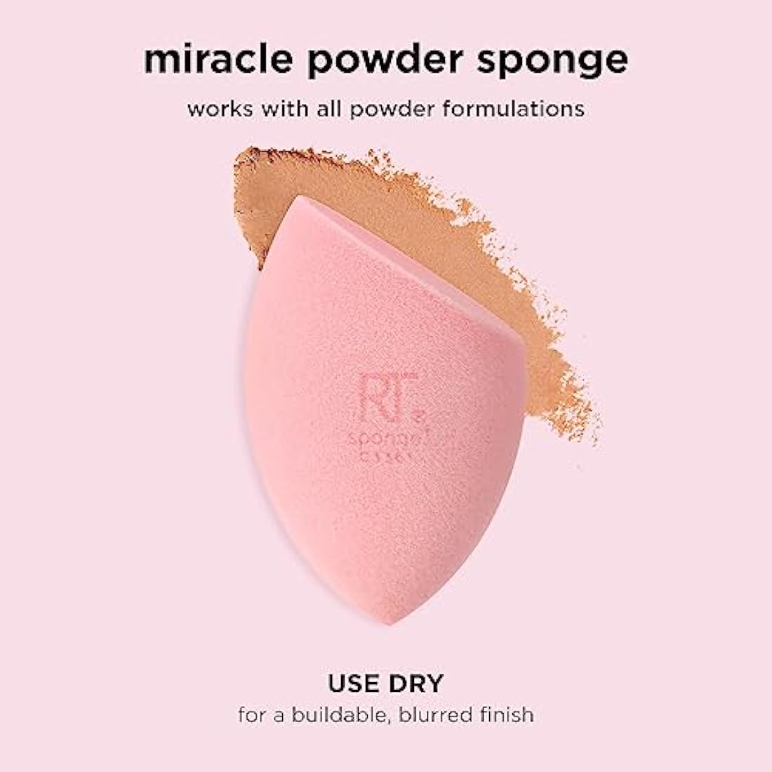 Real Techniques Miracle Powder Sponge 2-Pack – Velvety Foam Applicator