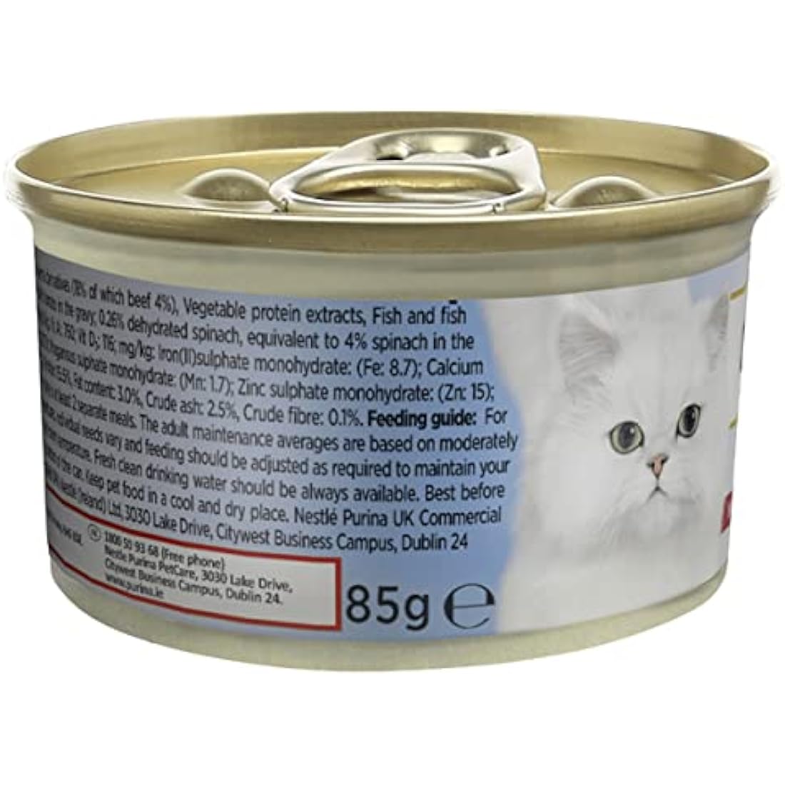 Gourmet Solitaire Beef Wet Cat Food - 85g Tinned Cans, Pack of 12
