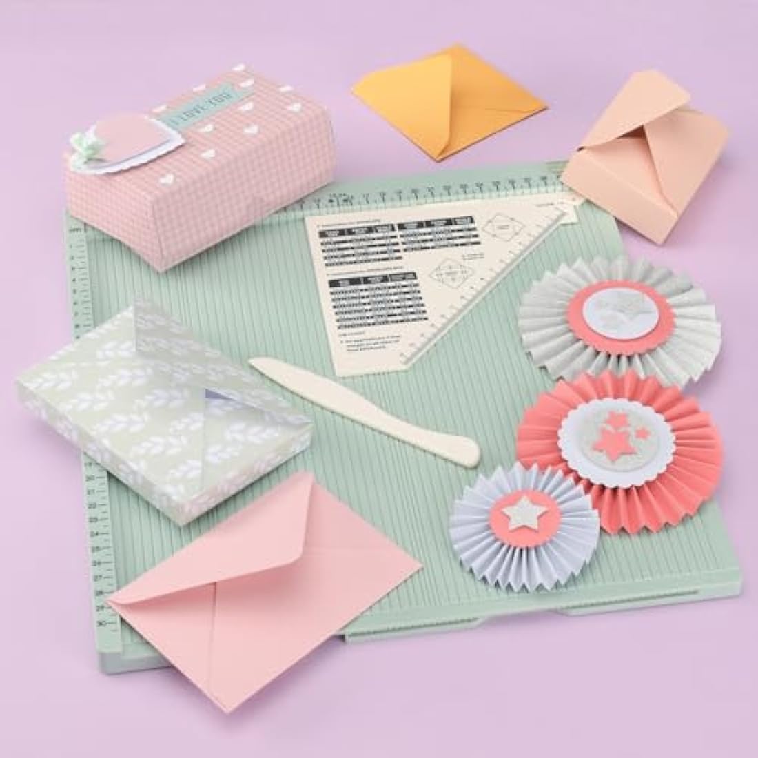 Vaessen Creative Scoring Board 30.5cm | Mint Green Paper Craft Tool