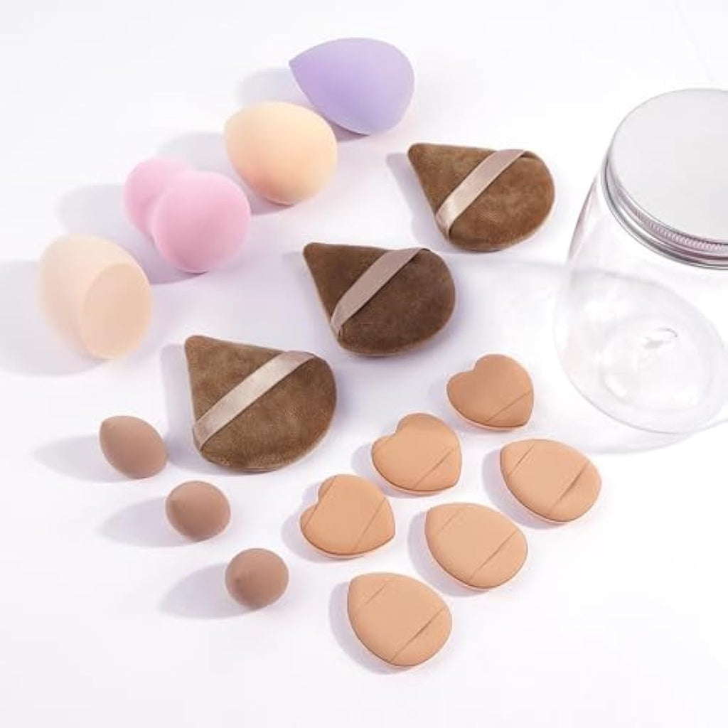 MAANGE 51-Piece Makeup Brush Set with Sponges and Puffs | Black Gold