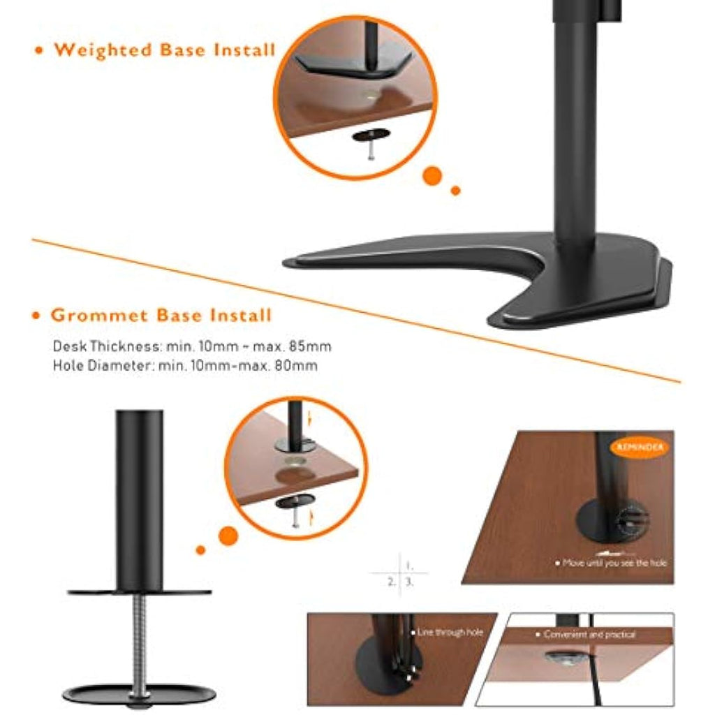 BONTEC Dual Monitor Stand – Double Arm Desk Mount for 13-27" Screens