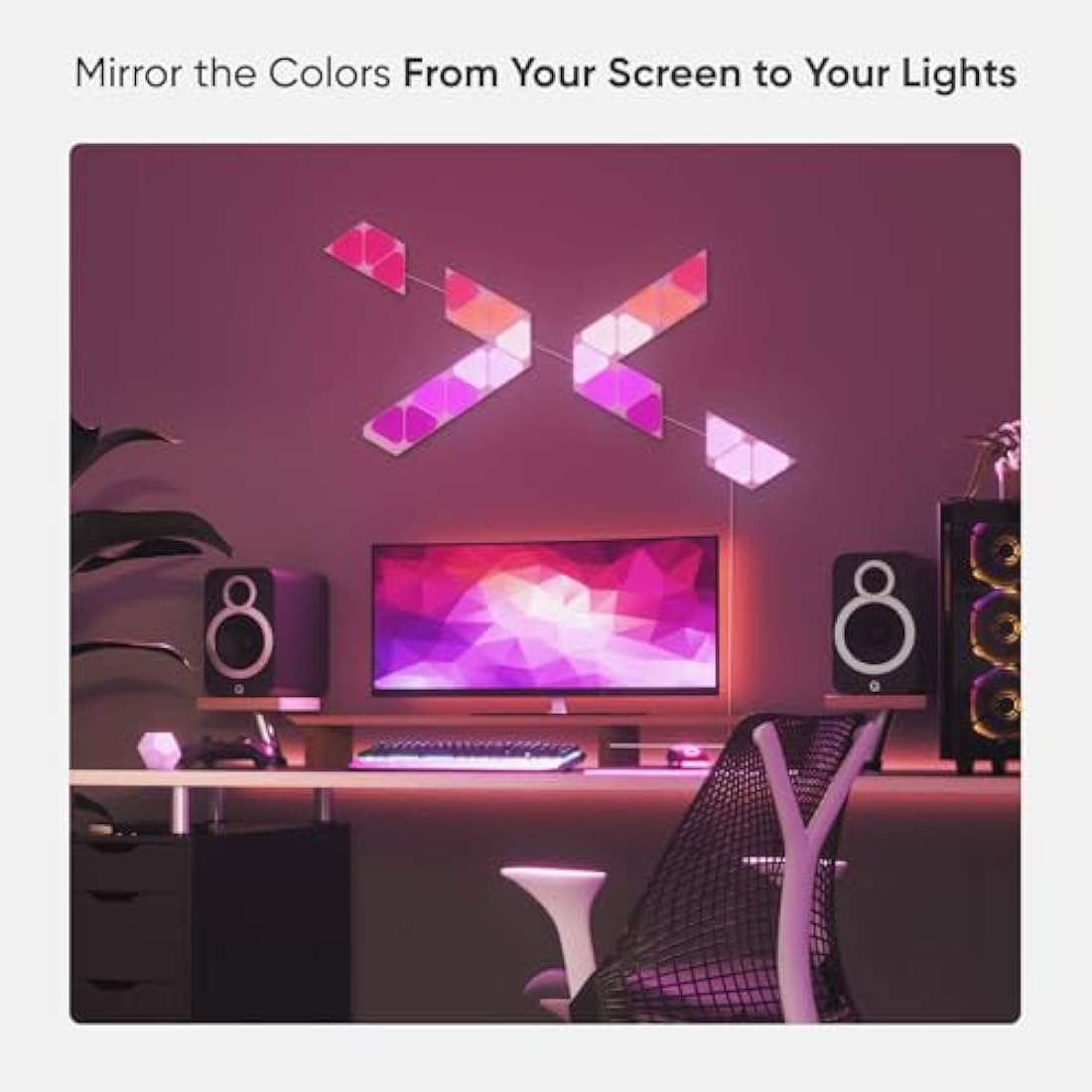 Nanoleaf Shapes Mini Triangles – Smart Modular Light Panels (10 Pack)