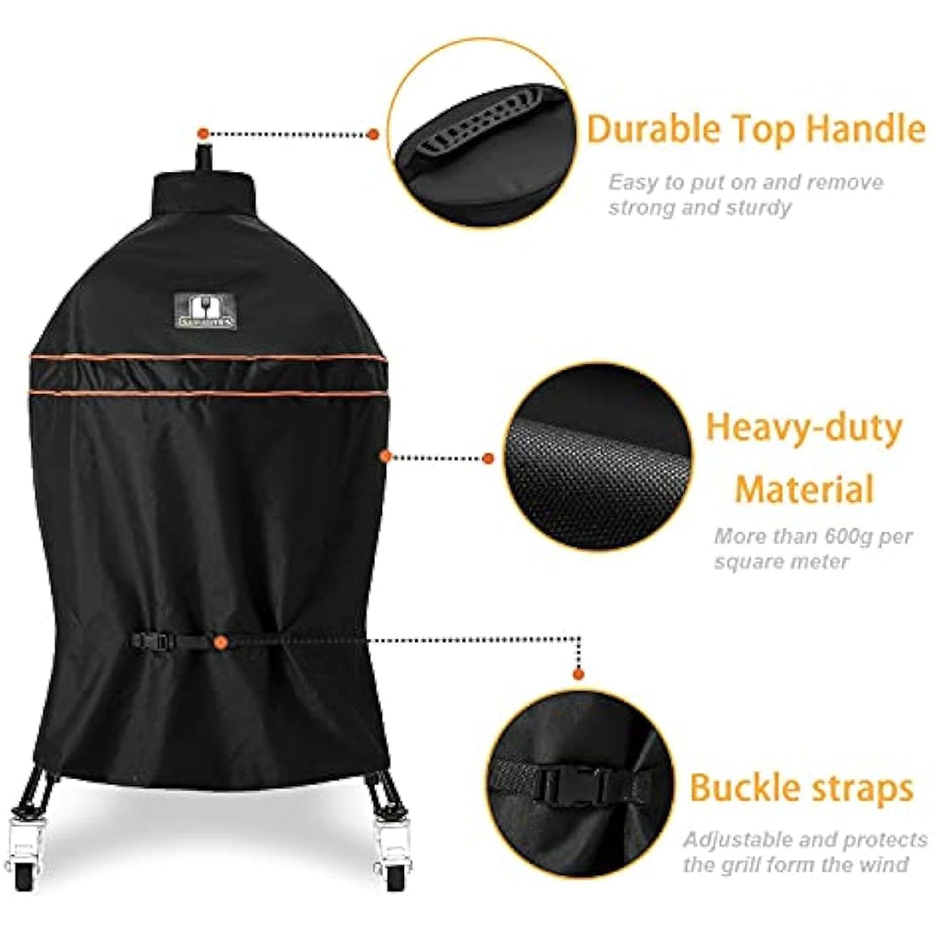 SUPJOYES Kamado Joe Classic Grill Cover - Waterproof 600D Heavy Duty