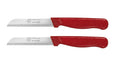 GGS Solingen Serrated Kitchen Knife Set – German Stainless Steel, Red