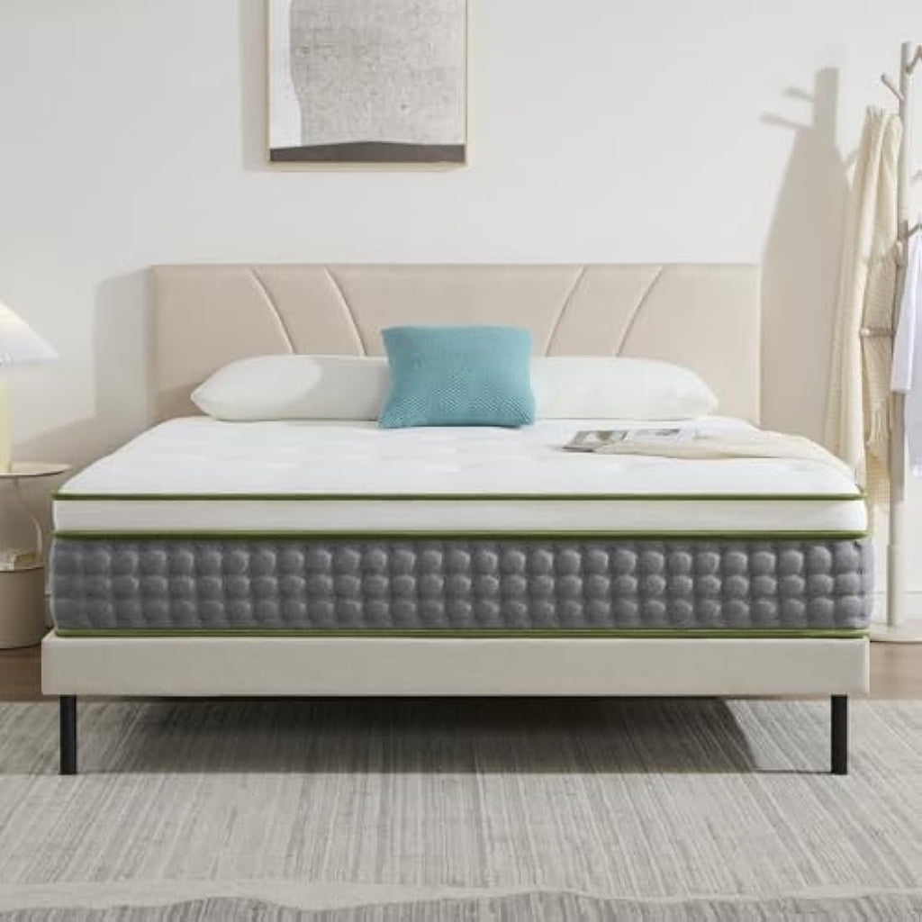 Hiimgo Hybrid Single Mattress | 10.6 Inch Memory Foam & Pocket Springs