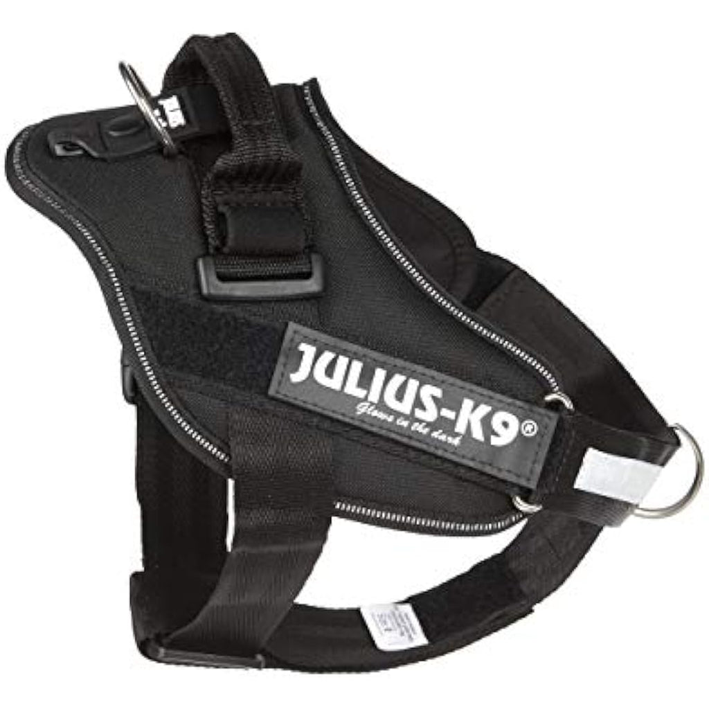 Julius-K9 IDC Powerharness | Reflective Dog Harness with Y-Belt - Black