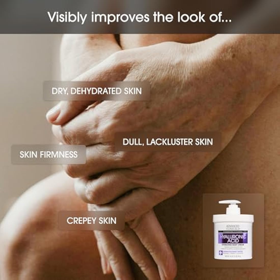 Advanced Clinicals Hyaluronic Acid Anti-Aging Cream - Face & Body (2-Pack)