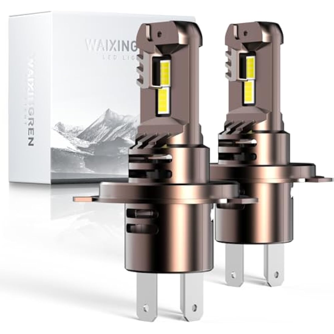 WAIXINGREN H4 LED Headlight Bulbs | 26000LM 6500K Cool White | Pack of 2