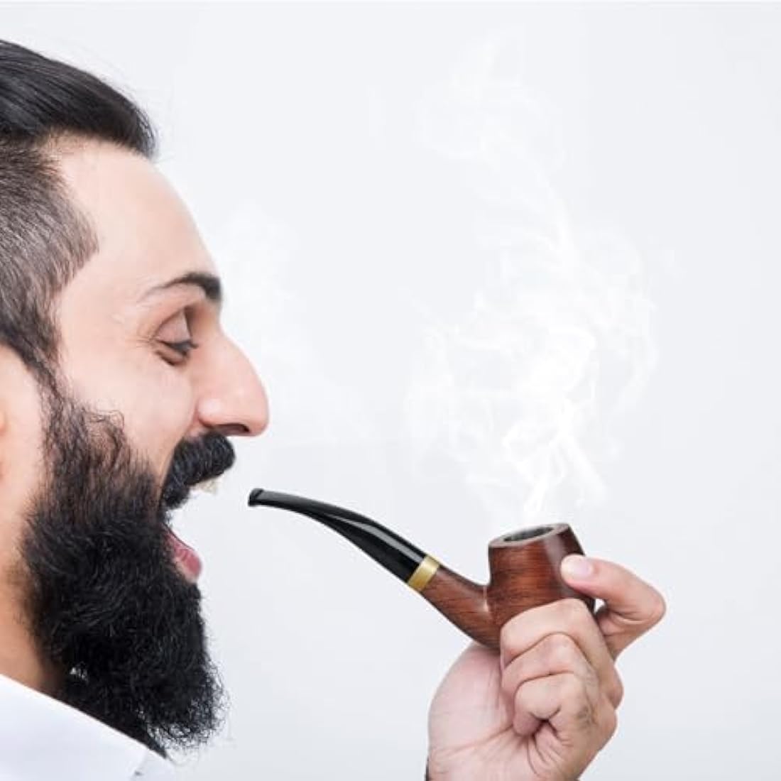 Rosewood Tobacco Pipe – Handmade Flat Bottom Smoking Set