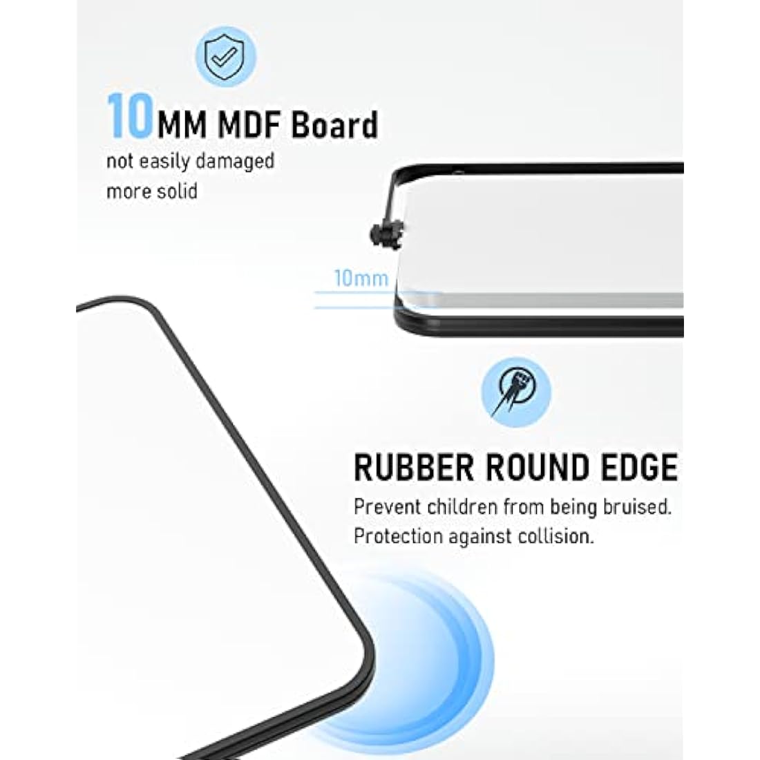 Nicpro Small Dry Erase Whiteboard | A3 Double Sided Magnetic Desktop Easel