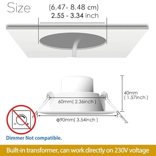 iLC Smart Recessed LED Downlights | 8W Alexa Compatible CCT 2700K-6000K