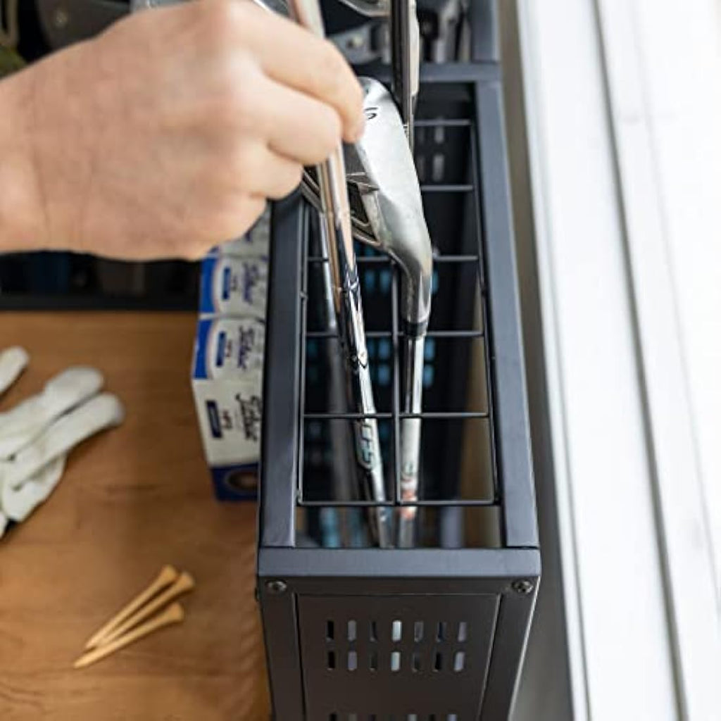 Teal Triangle Heavy Duty Golf Bag Organizer | Steel Garage Storage Rack