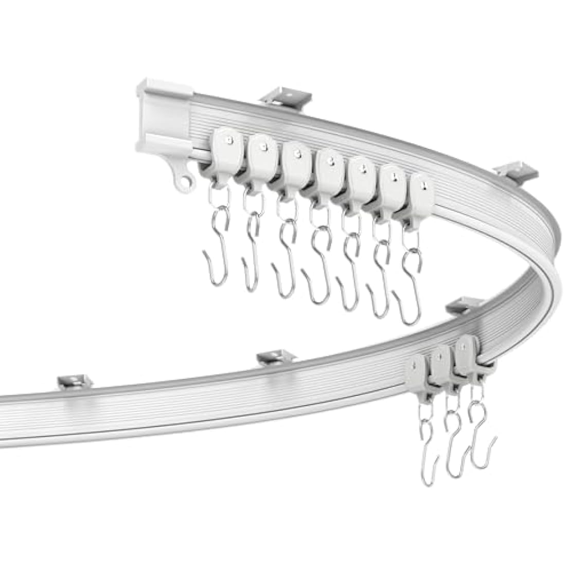 Flexible Ceiling Curtain Track – 3M Bendable Room Divider Rail