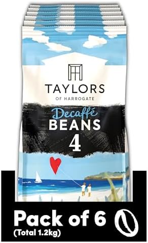 Taylors of Harrogate Decaf Coffee Beans - 100% Arabica - 6 x 200g (1.2kg)