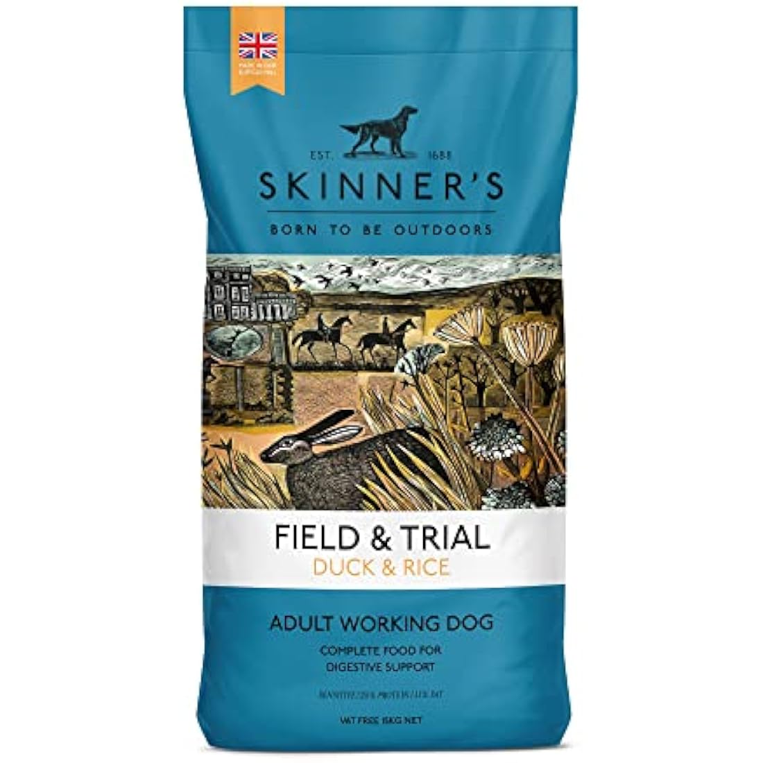 Skinner’s Field & Trial Duck & Rice Hypoallergenic Active Dog Food - 15kg