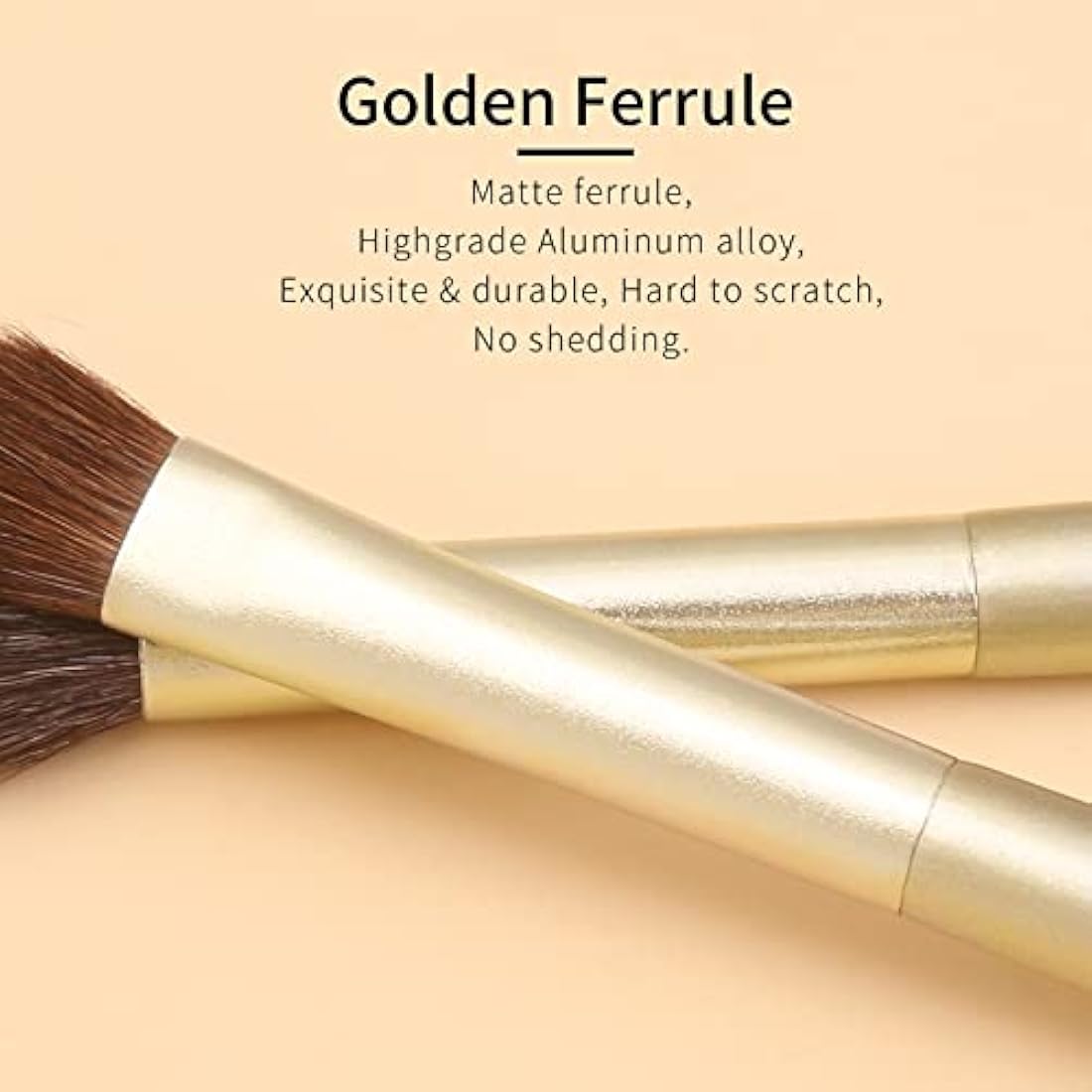 ENZO KEN Natural Goat Hair Eye Shadow Brush Set | 12pc Gold Pro Kit