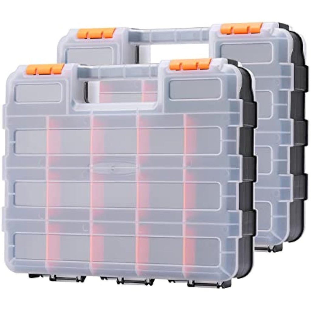 CASOMAN Double Side Tool Organizer – 48 Removable Dividers, 2-Pack