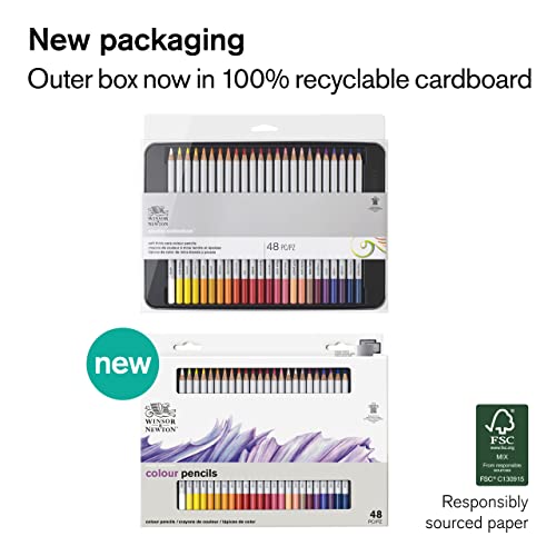 Winsor & Newton Studio Collection Colouring Pencils - 48 Soft Core Set