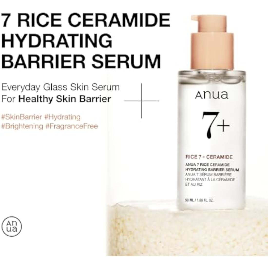 Anua Rice Ceramide Hydrating Barrier Serum – 50ml K-Beauty Facial Serum