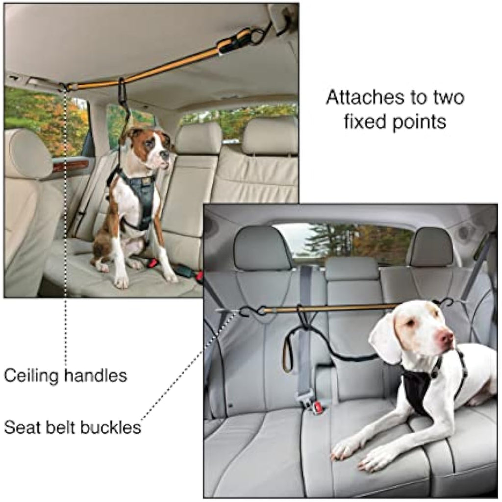 Kurgo Dog Auto Zip Line – Adjustable Car Safety Restraint & Leash Tether