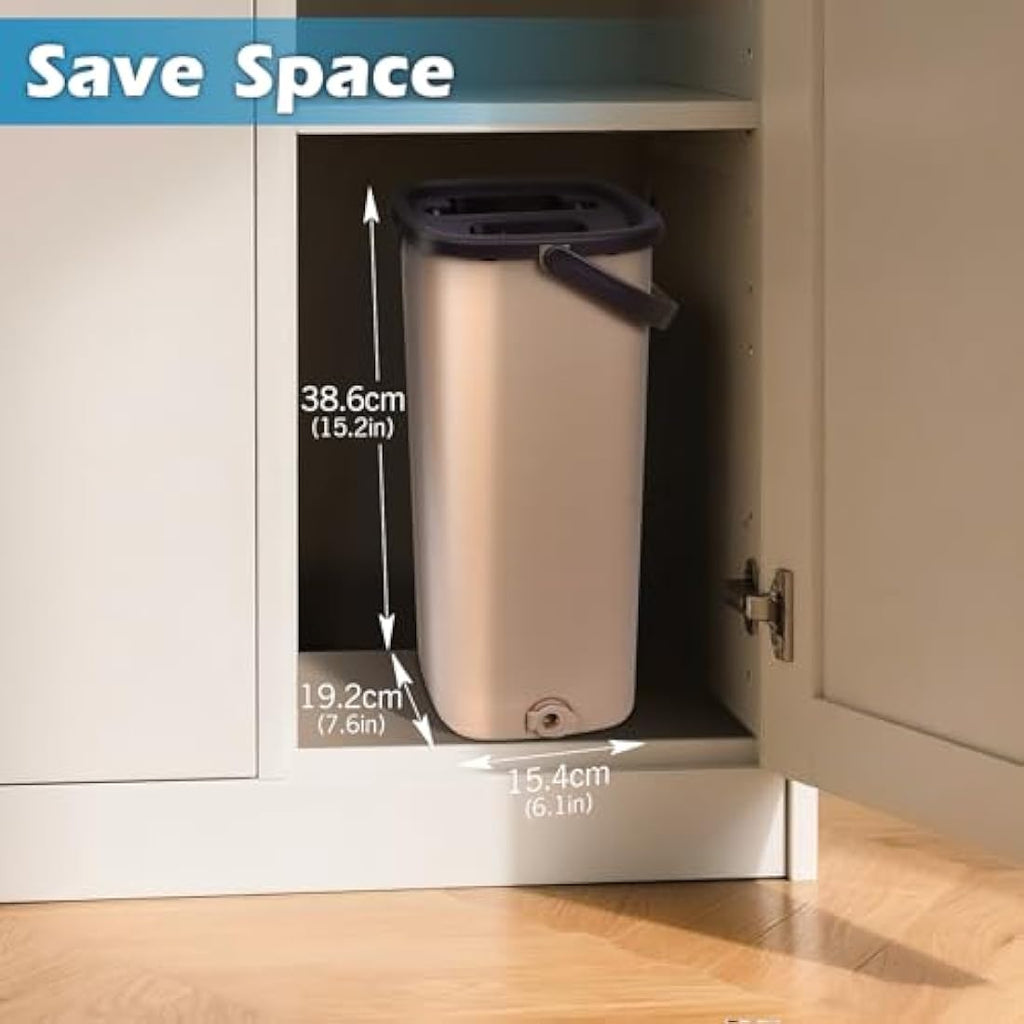 MASTERTOP Hands-Free Flat Mop and Bucket Set | 6 Microfibre Pads
