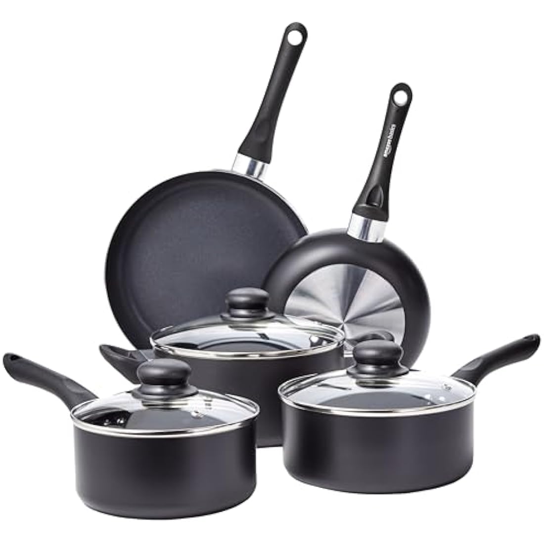 Jolof Store 8-Piece Non-Stick Aluminum Cookware Set – Black