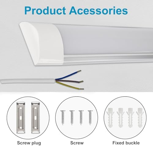 Jolof Store 4ft LED Batten Lights | 40W 4000K Daylight 4-Pack